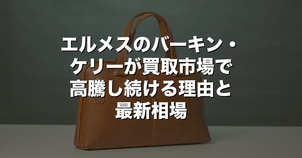 エルメスのバーキン・ケリーが買取市場で高騰し続ける理由と最新相場【2026年版】